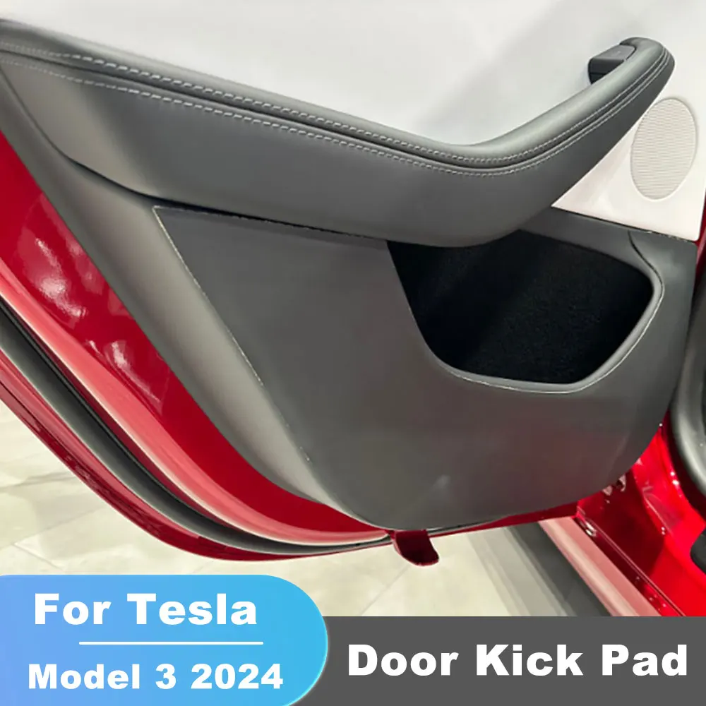 

For Tesla New Model 3 2024 Car Door Anti-Kick Pad Door Protector Mat Anti-Dirty Anti-Collision Stickers Interior Accessories 4PC