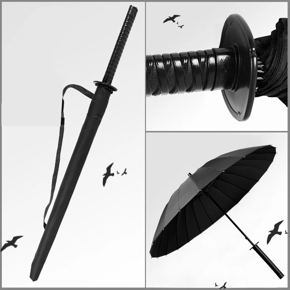 Simple Samurai Umbrella Gift Man Windproof Designer Corporation Japanese Umbrella Katana Chinese Household Straight Rod Umbrella