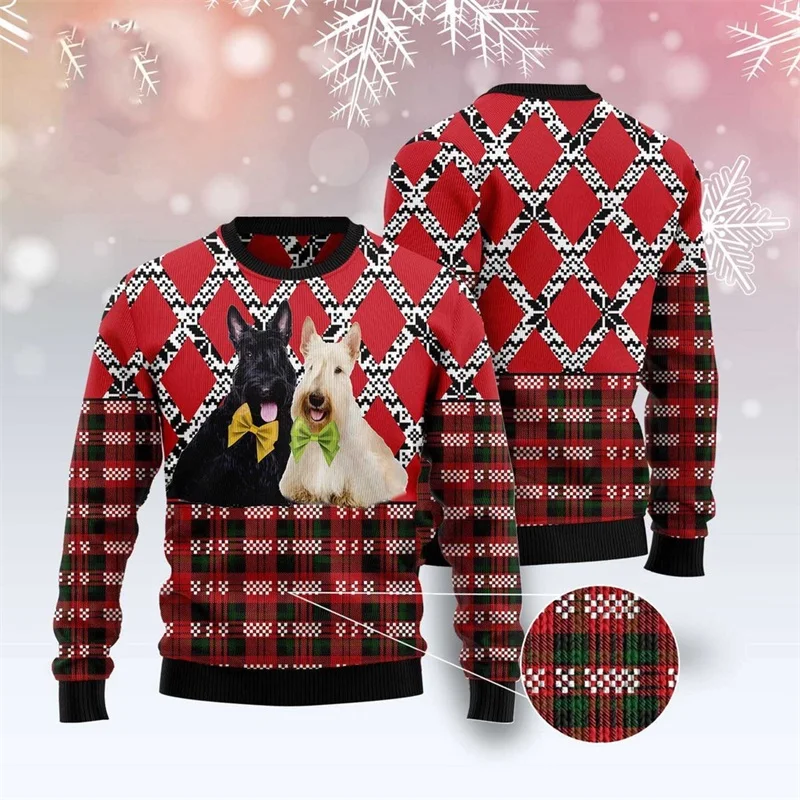 

Merry Christmas Hohoho Scottish Terrier Ugly Christmas Sweater For Men Women 3d Print Funny Xmas Pullovers Sweatshirt Tracksuit
