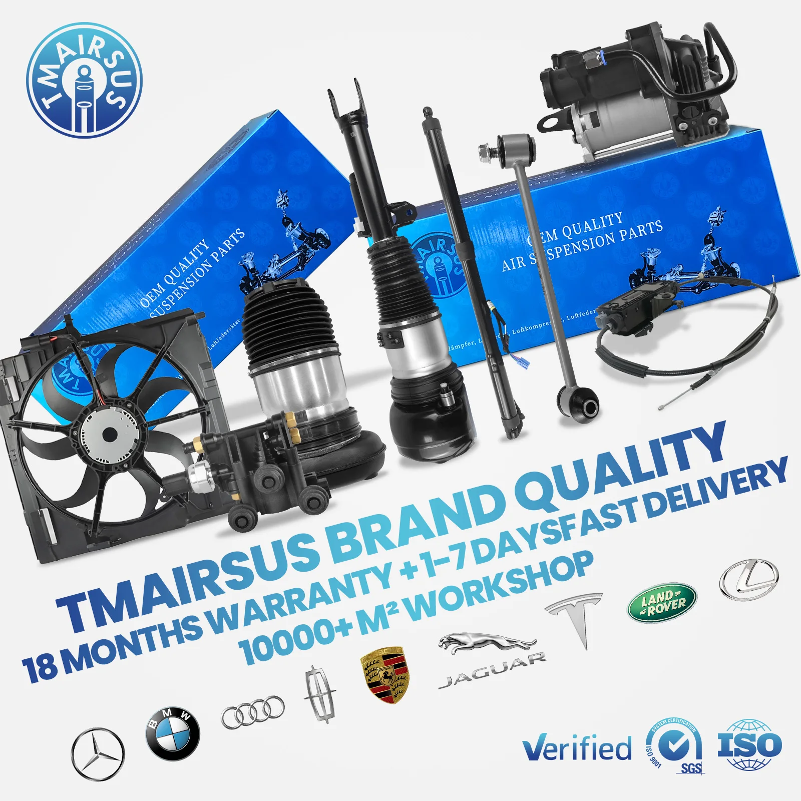 Amortiguador de suspensión neumática delantera de repuestos para automóviles con ADS 1643206013 1643205813 para mercedes-benz W164/ML X164 GL