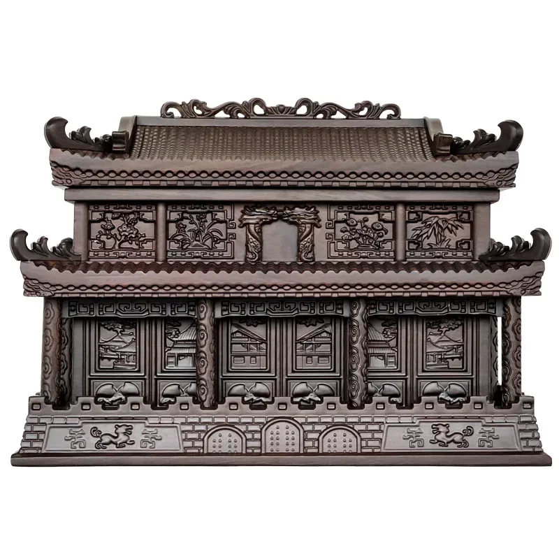 Bone ash box, solid wood, ebony, Yong'an Palace funeral supplies, moisture-proof box, cemetery universal coffin