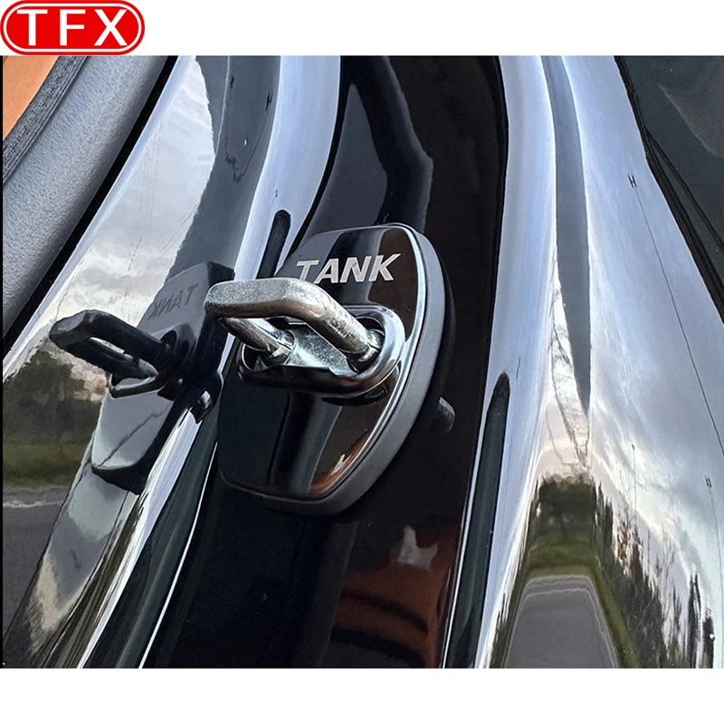 

For Tank 500 Great Wall 2022-2024 Car Styling Door Lock Protective Cover Stainless Steel Decorations Stickers Auto Accessories