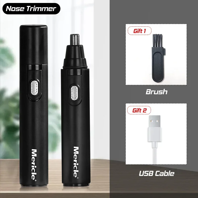 เครื่องตัดขนจมูกแบบชาร์จ USB แบบพกพา - เครื่องไสหู - เครื่องไสคิ้ว - เครื่องกําจัดขน