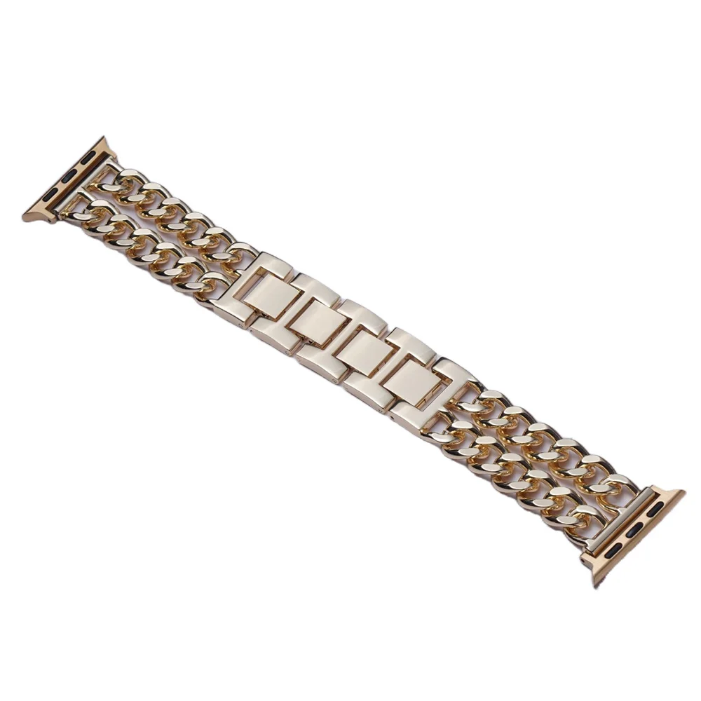 AZMAX pulsera de cadena de eslabones para mujer para Apple Watch Ultra 1/2 49mm banda 46mm 40mm 45mm 44mm 41mm 42mm para la serie Iwatch