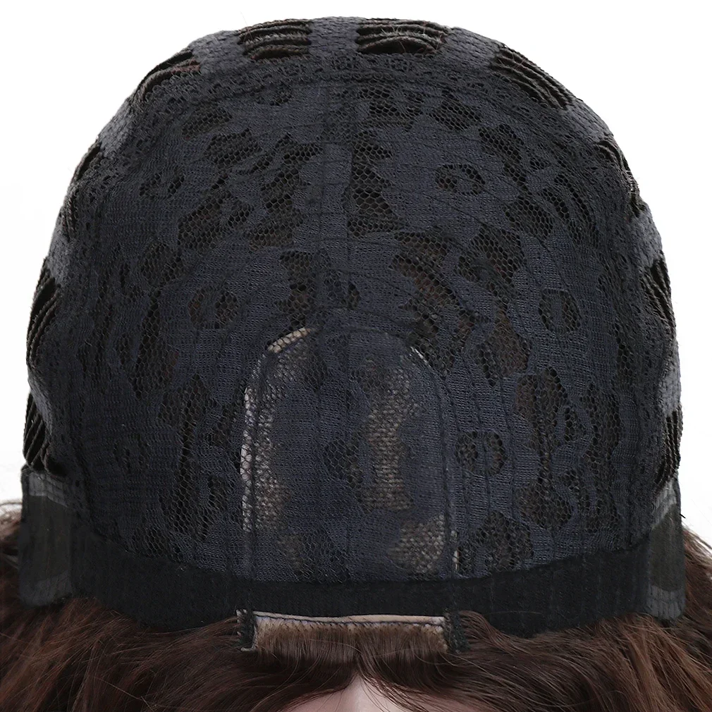 ชุดวิกผมและเคราสีน้ำตาลสำหรับผู้ใหญ่ ทรงผมหยิก ทนความร้อน เหมาะสำหรับงานคอสเพลย์ ปาร์ตี้ฮาโลวีน และงานคาร์นิวัล