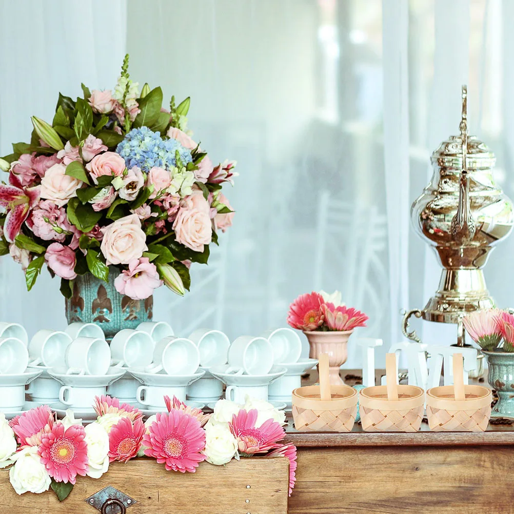 

Mini Gift Baskets Portable Storage Wedding Birthday Party Decorative Tiny Basket Multi function Household Storage