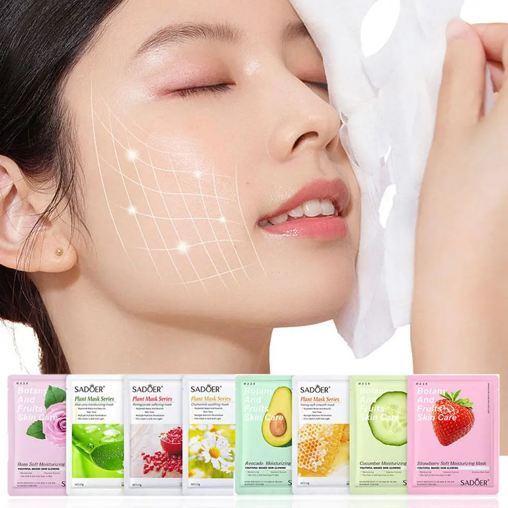 1pcs Natural Plant Face Mask Beauty Skincare Masks Hydrating Face Moisturizing Cosmetics Firming Care Mask Facial Z5W9