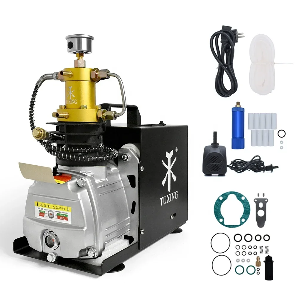 Factory Wholesale High Pressure 220V 4500psi 300bar 30mpa Electric Portable Car Scuba Diving Paintball PCP Air Compressor