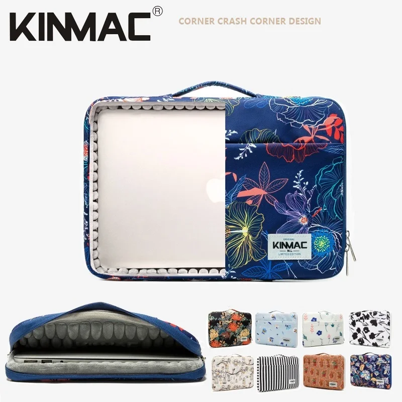 Brand Kinmac Laptop Bag 12,13.3,14,15.4,15.6,16 Inch Shockproof Lady Man Handbag Case For MacBook Air Pro M1 Women Briefcase PC