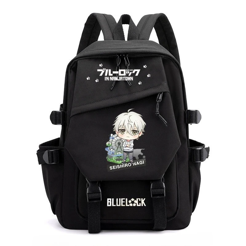 Blue Lock Cartoon-Druck-Rucksack, Nagi Seishiro Isagi Yoichi, Schultasche, Schreibwaren-Reisetasche für Schüler, Geschenk für den Schulanfang