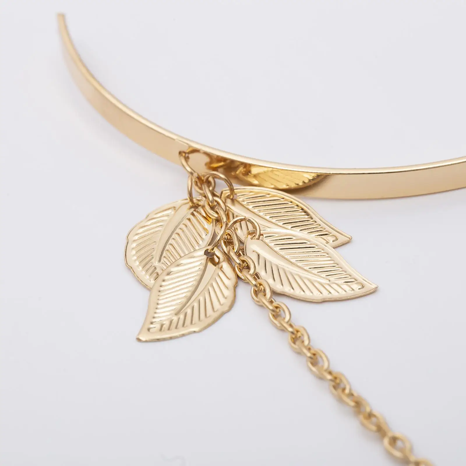 Roman Greek Leaf Arm Bracelet Women Girls Metal Upper Arm Bangle Simple Adjustable Armlet Armband