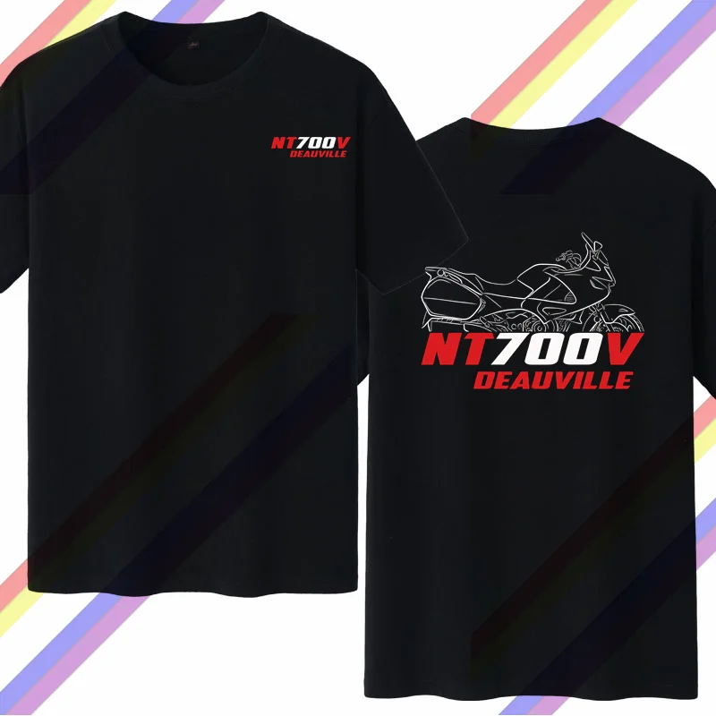 

Summer Casual fashionT-shirt NT700V Deauville Inspired motorcycle T-shirt Graphic Summer Short Sleeves 100% Cotton Cool