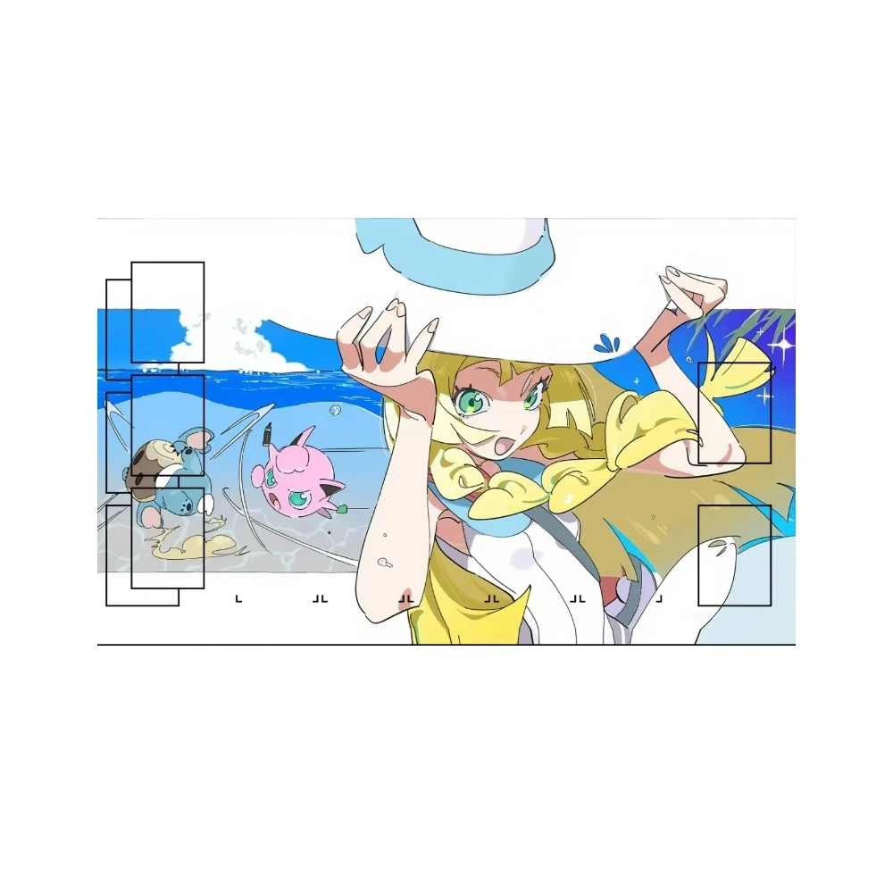 600*350*2 مللي متر لتقوم بها بنفسك البوكيمون بطاقة الوسادة أنيمي ليلي Vulpix PTCG Playmat لاعب واحد معركة بطاقة الوسادة ماوس الوسادة #2