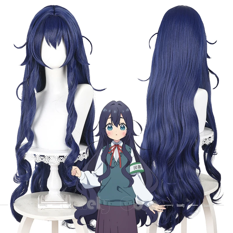 Anime 100 Kanojo Yoshimoto Shizuka Cosplay Wig Charcoal-blue Waist-length Wig For Women Girls Aijou Rentarou Girlfriend Love You