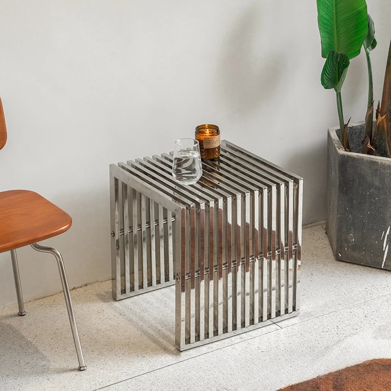 

Bedside stool metal bench simple shoe change stool bedroom entrance clothing store dressing stool metal feeling