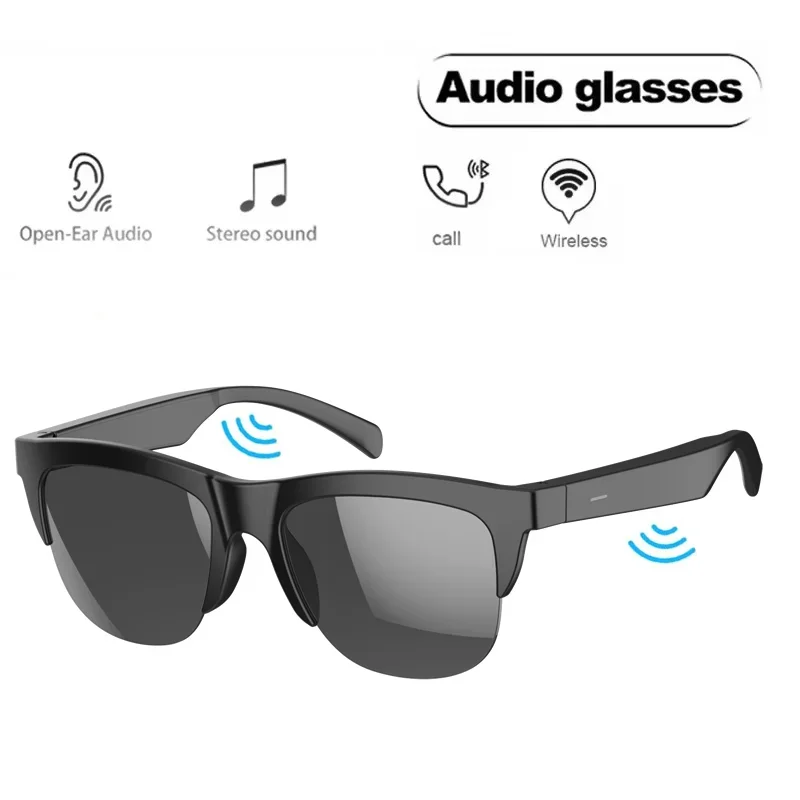 1PCS Wireless smart glasses Sunglasses Sports with music playback and wireless calling functions for Android and iOS
