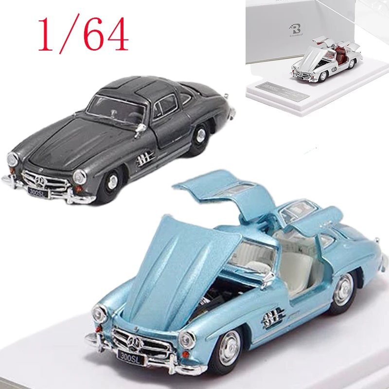 

‌BSC Diecast 1:64 Scale Mercedes-Benz 300SL W198 Gullwing Door Vintage Classic Car Die-Cast Model (Full Opening) Gifts for Boys