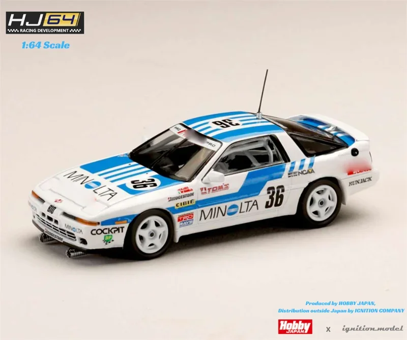 IG x Hobby Japan 1:64 MINOLTA / BIYO SUPRA TURBO / FUJITSUTEN TOM'S SUPRA MA70 Diecast Model Car