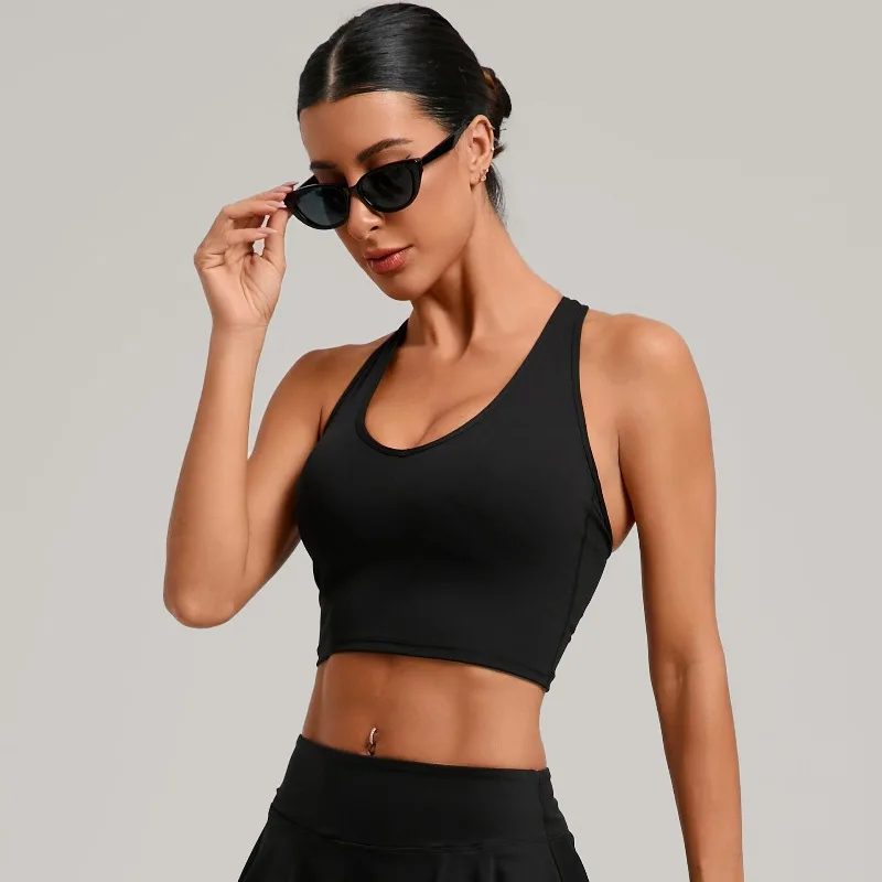 

Sexy Sports Bras Women Halter Yoga Bra Tank Top Fitness Gym Shockproof Seamless Running Workout Fast Dry Underwear Push Up Vest