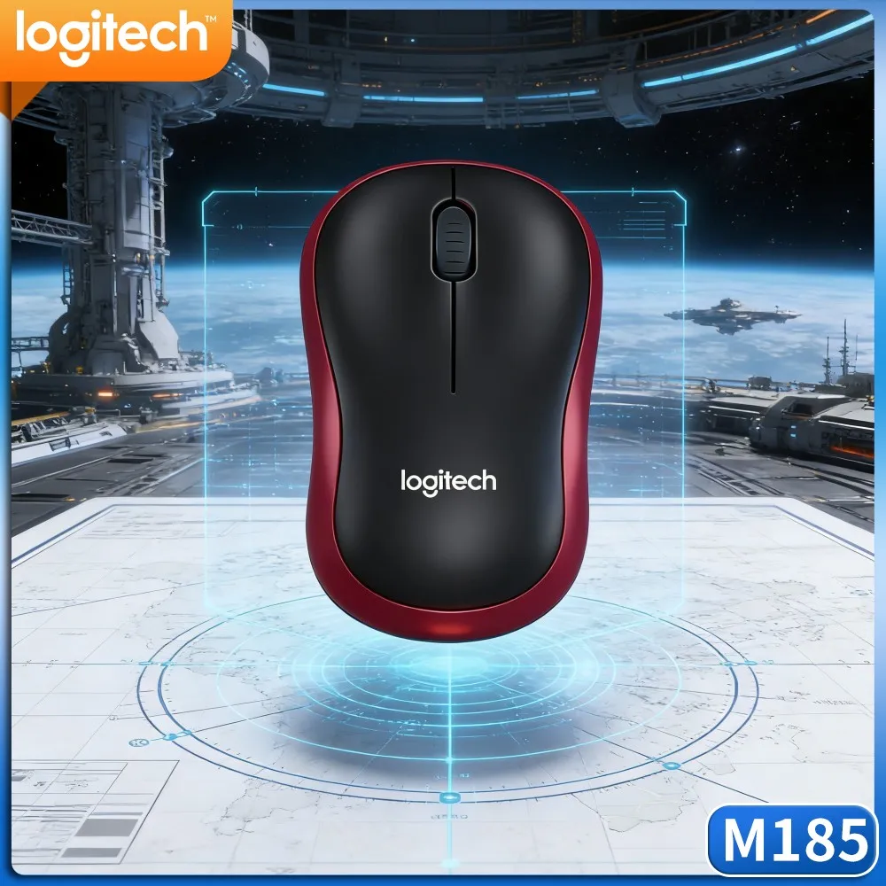 Logitech M185 Commuter Laptop Kit Wireless Mouse, Lightweight Travel Focused, 12 Month Battery, For Daily Users