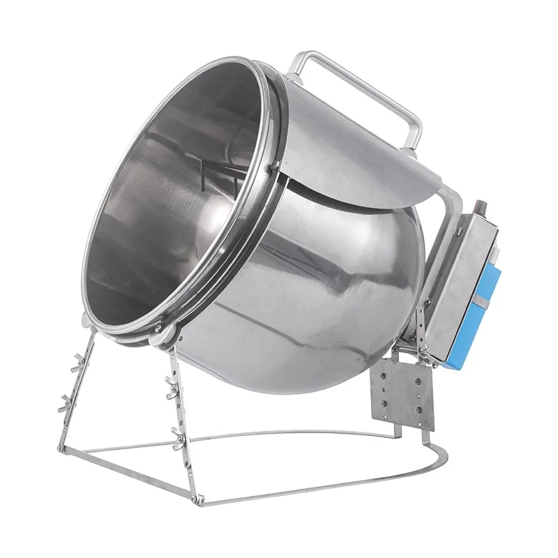 Stainless Steel Stir Fryer, Large Capacity Automatic Flipping and Cooking Machine, Home Outdoor Barbecue, Kitchen