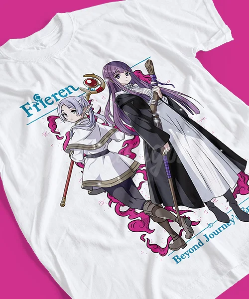 T-Shirt UNISEX SOUSOU NO FRIEREN AMIGAS Y MAESTRA FERN