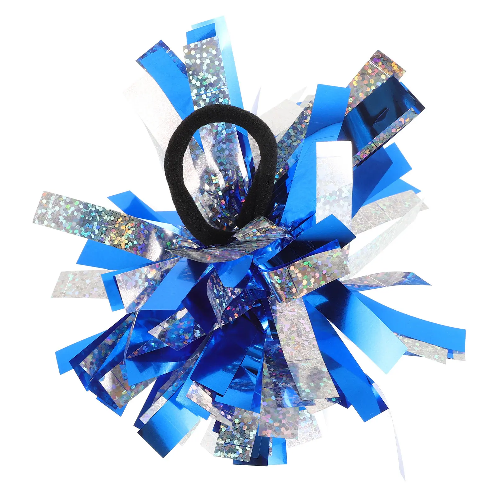 

Детские помпоны-цветы на запястье, сине-серебристые, для выступлений, вечеринок, украшения, фестивалей, держатель для помпонов