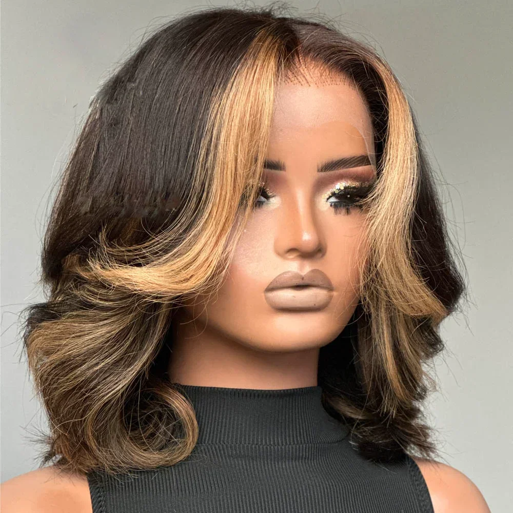 

Soft Glueless Natural Highlight Blond Body Wave 5x5 Silk Base Human Hair with Baby Hair HD Lace Hair Preplucked