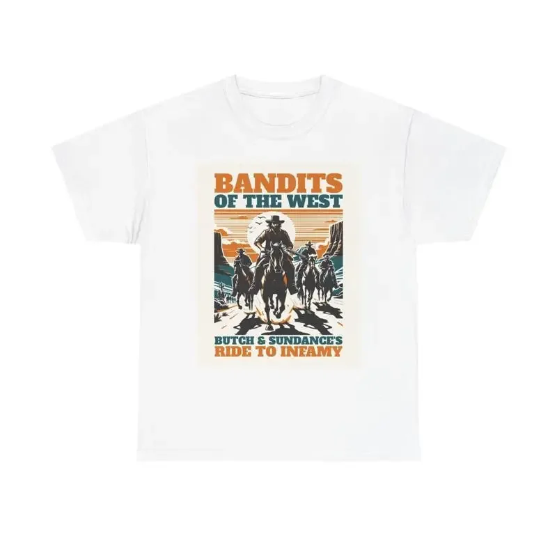 Butch And Sundance T Shirt Cowboys Movie Vintage Heavy Cotton