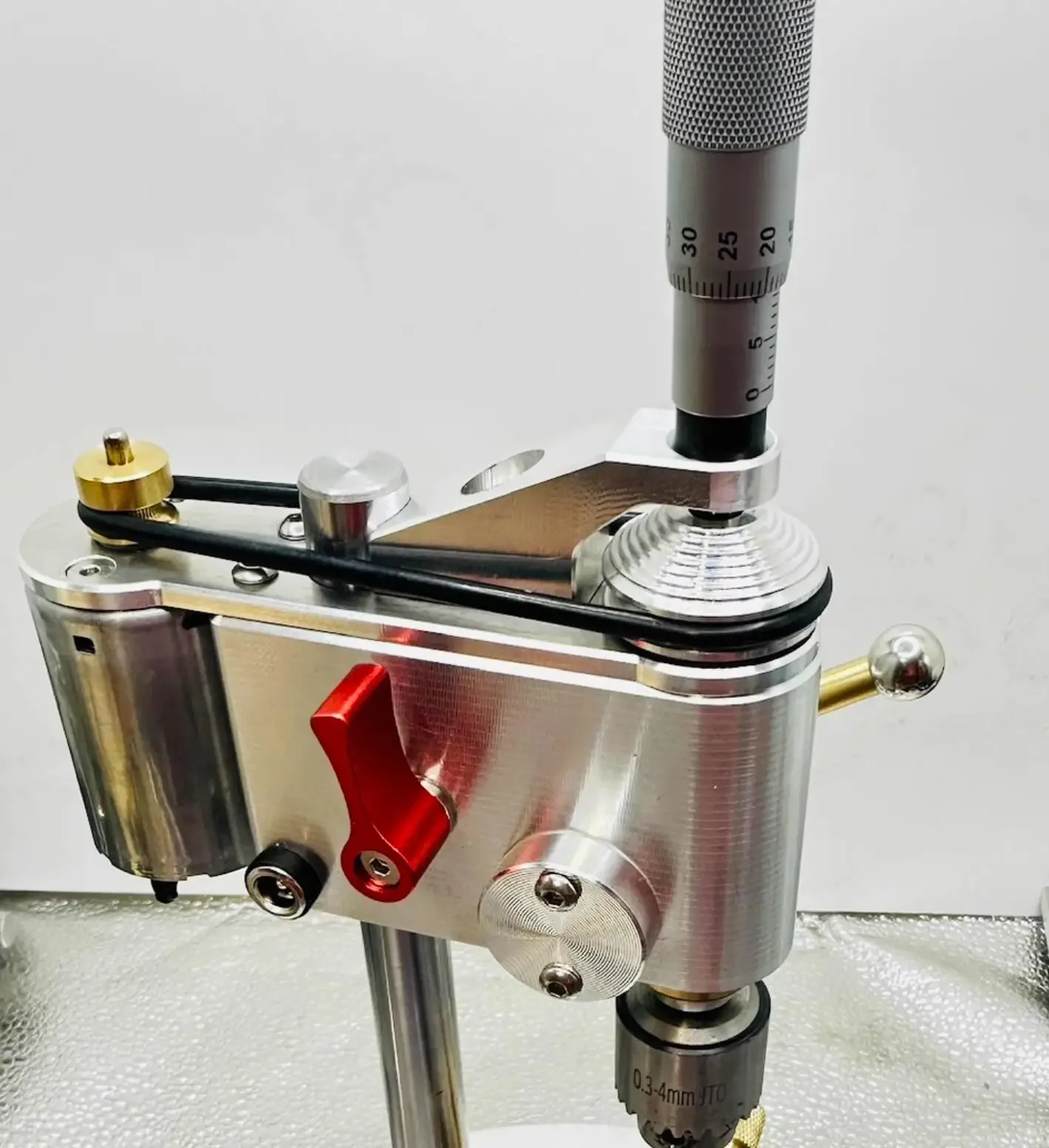 0.3-4mm Mini Bench Drill Precision Watch Repair Tool Variable Speed Power Adapter Desktop Drilling Machine