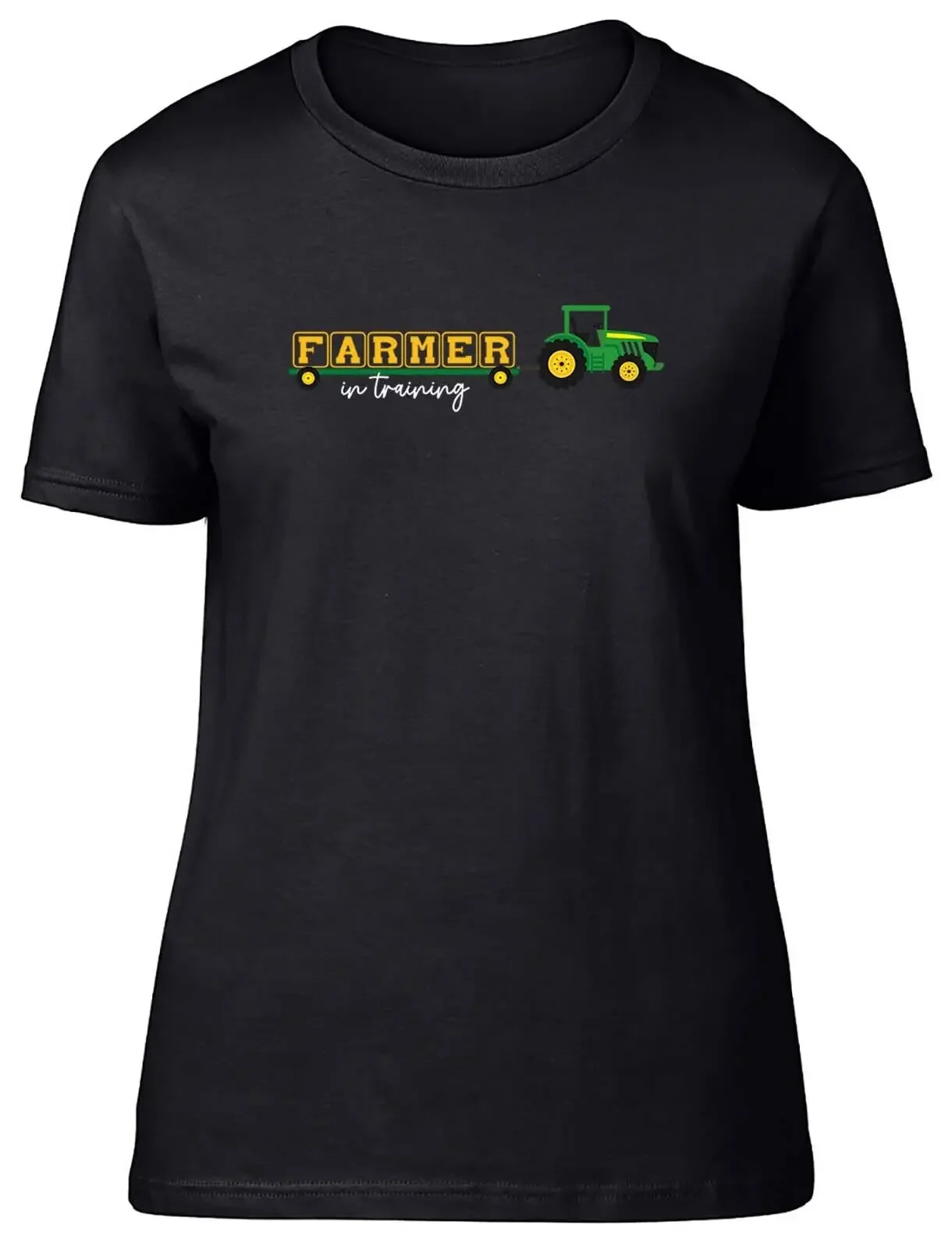 Farmer in Training Womens T-Shirt Farm Farming Tractor Lover Ladies Gift Tee