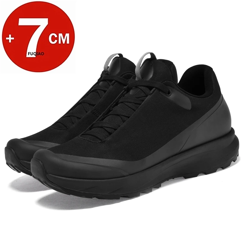 

High Quality Men's 7cm Hidden Lift Casual Shoes Soft Breathable Non Slip Comfortable Invisible Height Increase Elevator Shoes