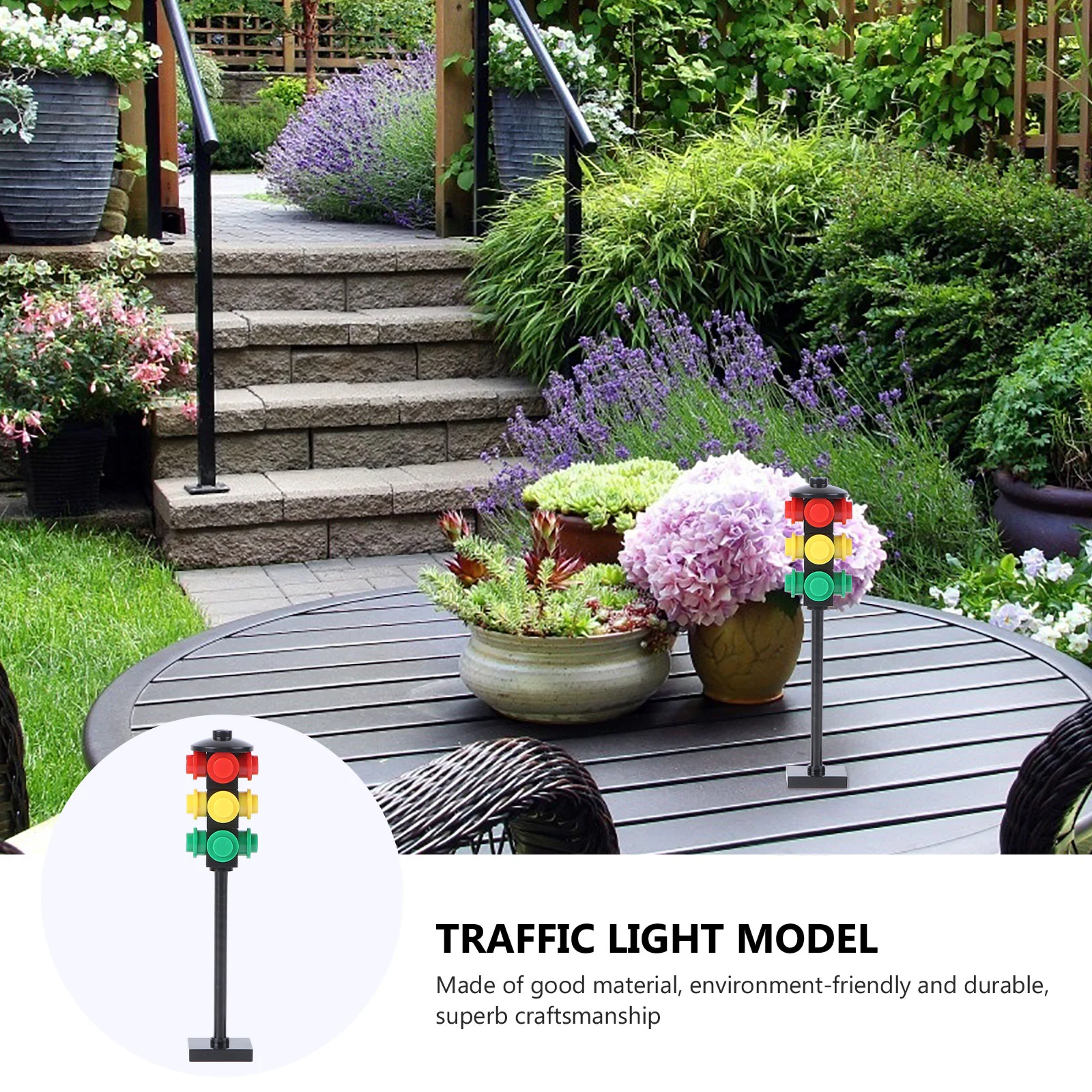 Assembled Street Light Model Toy Microscopic Streetlight Plastic Toyss Simulation