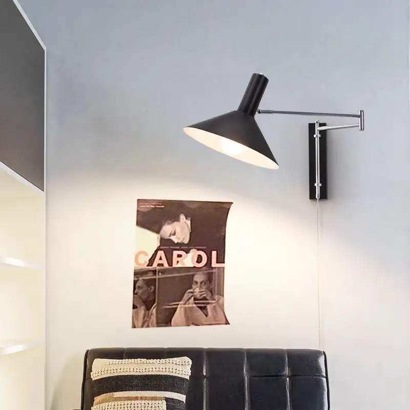 

Modern Bauhaus Wall Lamp Nordic Bedroom Bedhead Study Decoration Foldable Simple Originality Stretching Arm LED Bracket Light