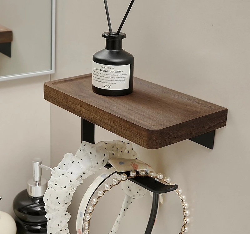 Walnut Tissue Holder Bathroom Toilet Paper Storage Rack Toilet Paper Stand Toilet Roll Holder for Home