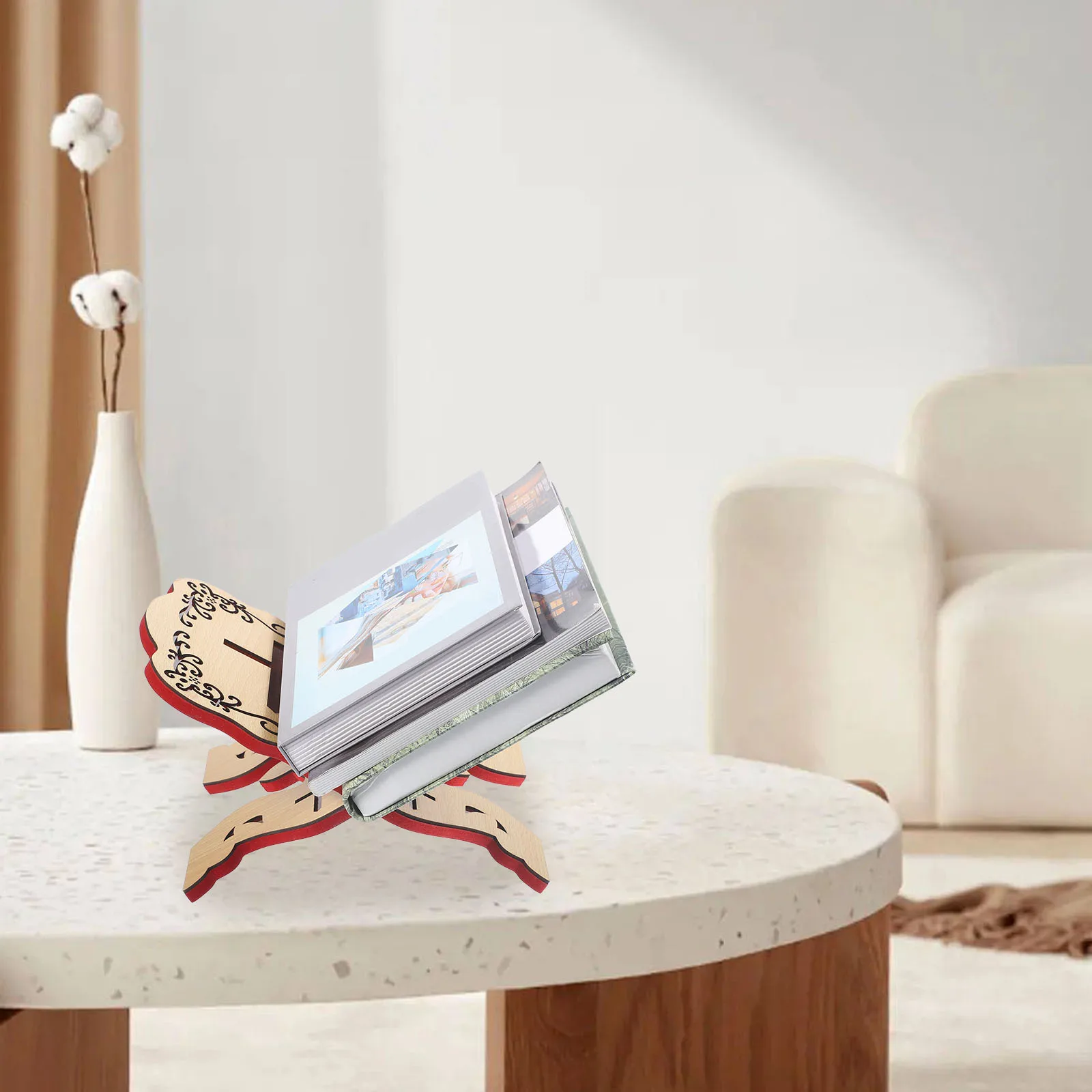 

Chanting Stand Creative Reading Supply Reading Holder Elegant Design Detachable for Home School Worship Buddhist Book Stand