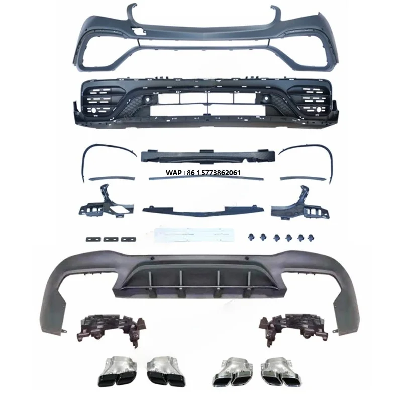 

Для Mercedes-Benz GLC-Class X253 (2016-2019) — Комплект для модификации в стиле GLC63: передний обвес, задний спойлер, задний диффузор