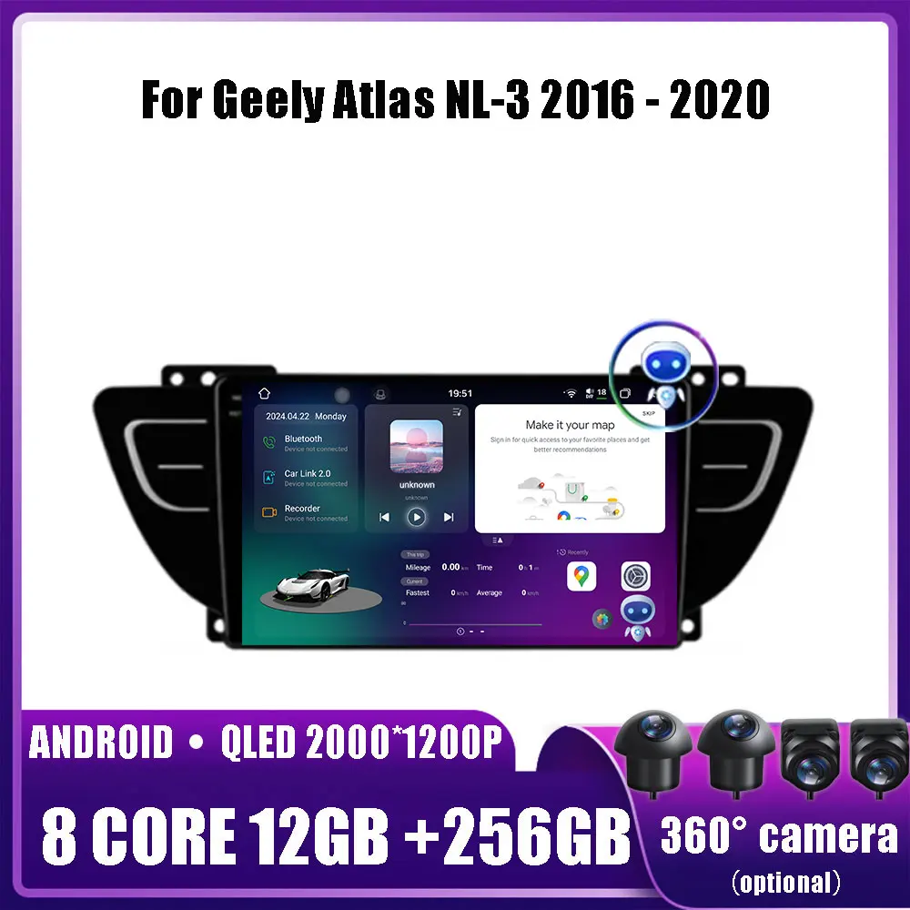 

Android 14 For Geely Atlas NL-3 2016 - 2020 Car Multimedia Player Head Unit Stereo GPS Navigation BT WIFI car accessories tools