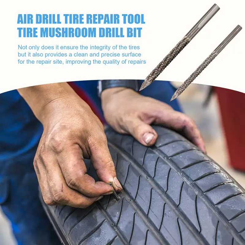 ABPP-2 шт. бита 4,5/6 мм для ремонта шин, твердосплавное сверло с заусенцами, заплатки для шин, фрезы, резак для проволоки, развертка, дрель