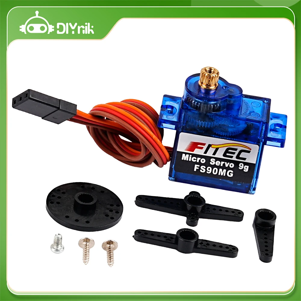 Feetech Mini Servo RC FS90MG 1.8kg couple 6V engrenage métallique analogique 9g Micro Servos moteur pour voiture RC avion hélicoptère Robot Drones