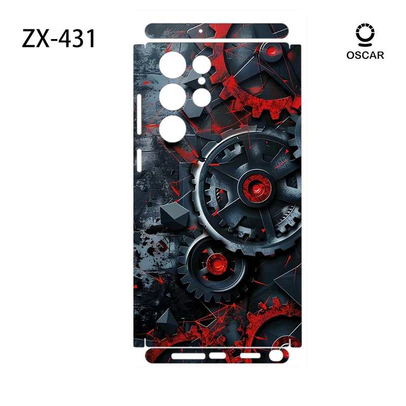 3M Colorful Decal Skin for Samsung Galaxy S23 S22 Ultra Plus S24 S24Ultra Back Screen Protector Cover Wrap Stones Sticker