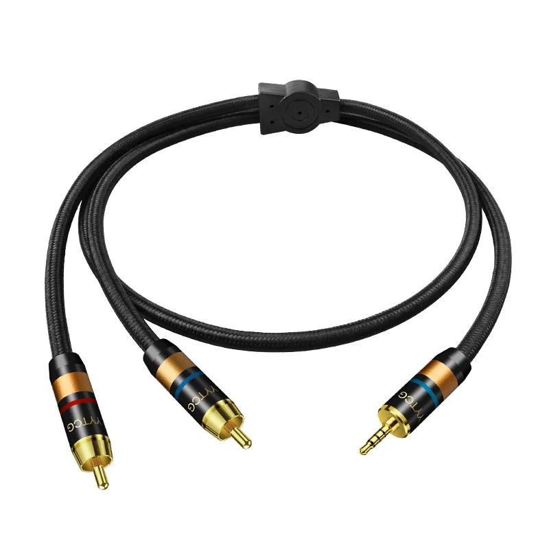 YYTCG Hi-End OFC 2,5 mm auf 2 RCA Aux Audiokabel Kopfhörerverstärker Verbindungskabel 2,5 mm Klinke auf 2 RCA Stecker Kabel für Kopfhörerlautsprecher 3