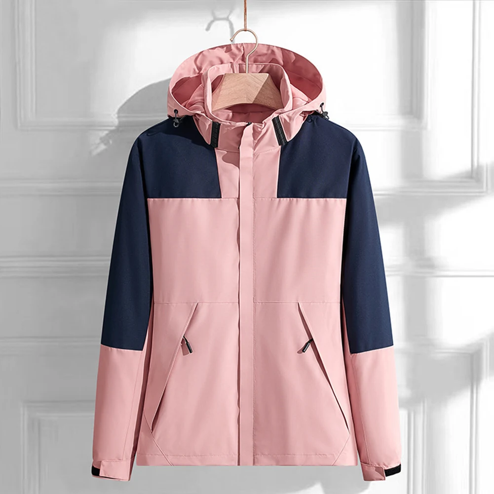 

Hiking Jacket Woman Two-pieces Sets Hooded Men Outdoor Waterproof Windbreakers Windproof Ski Fishing Women Clothing M-XXL