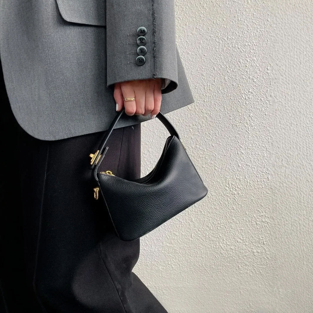 حقيبة يد جلدية ناعمة كلاسيكية حقيبة كروس للنساء حقيبة صندوق سحابة حقيبة قطرية بسيطة عتيقة حقيبة حمل عصرية بسيطة #3