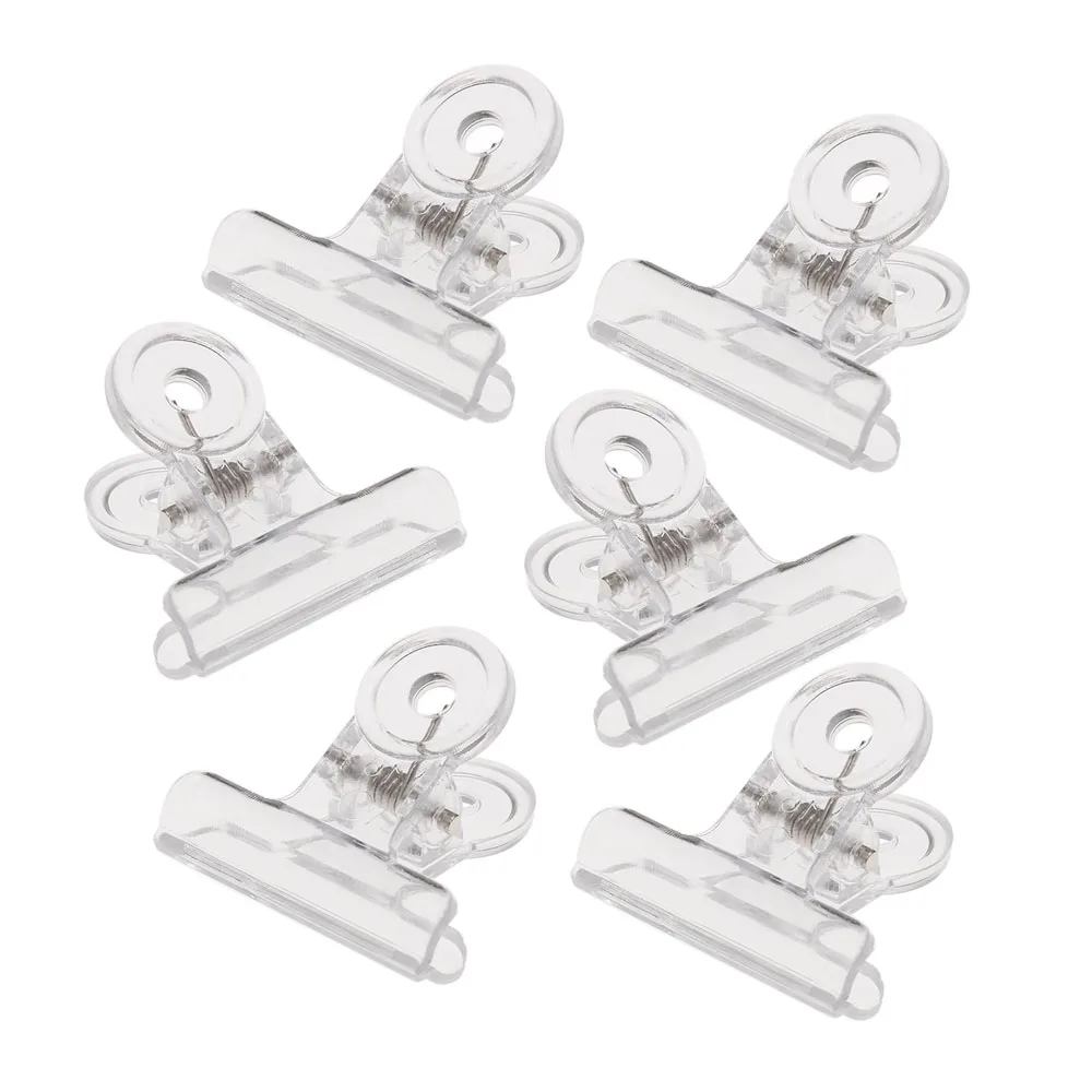 6pcs Transparent Nail Pinching Clips C-curve Nail Quick Building Tips Clip Finger Nail Polish Extension Pinchers Manicure Tool