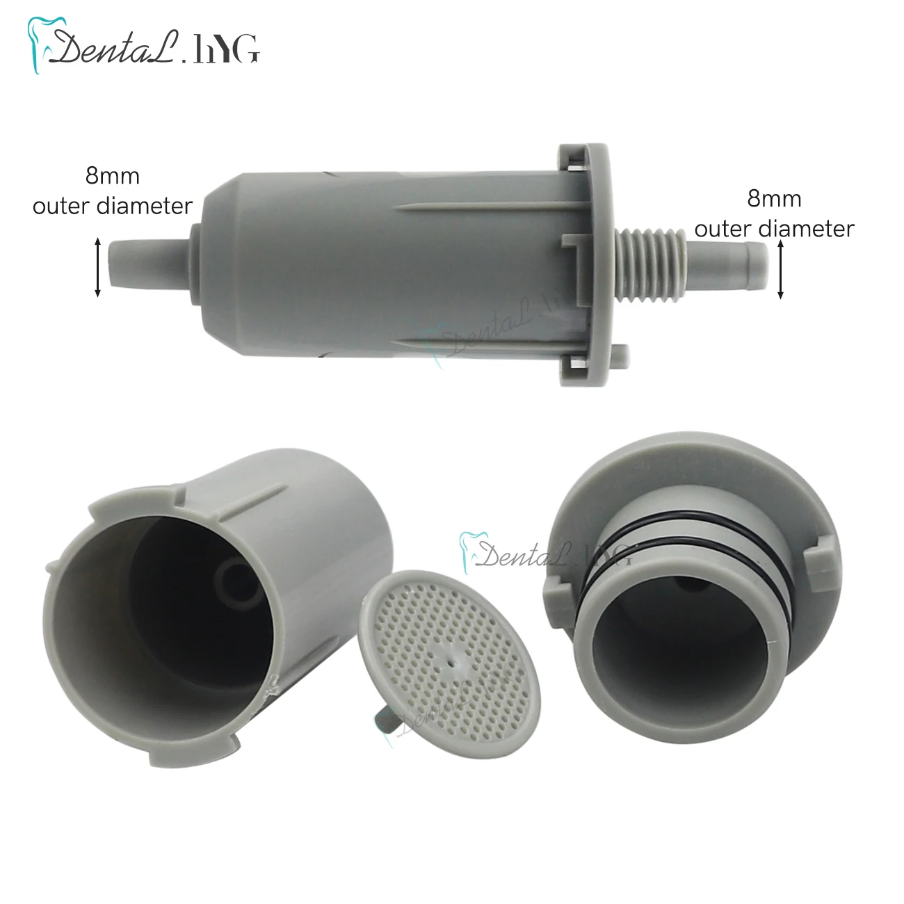 Conector de accesorios para silla Dental, soporte de pieza de mano Dental, bandeja de filtro de agua, mango, adaptador de conversión de eyector de succión fuerte, 1 ud.