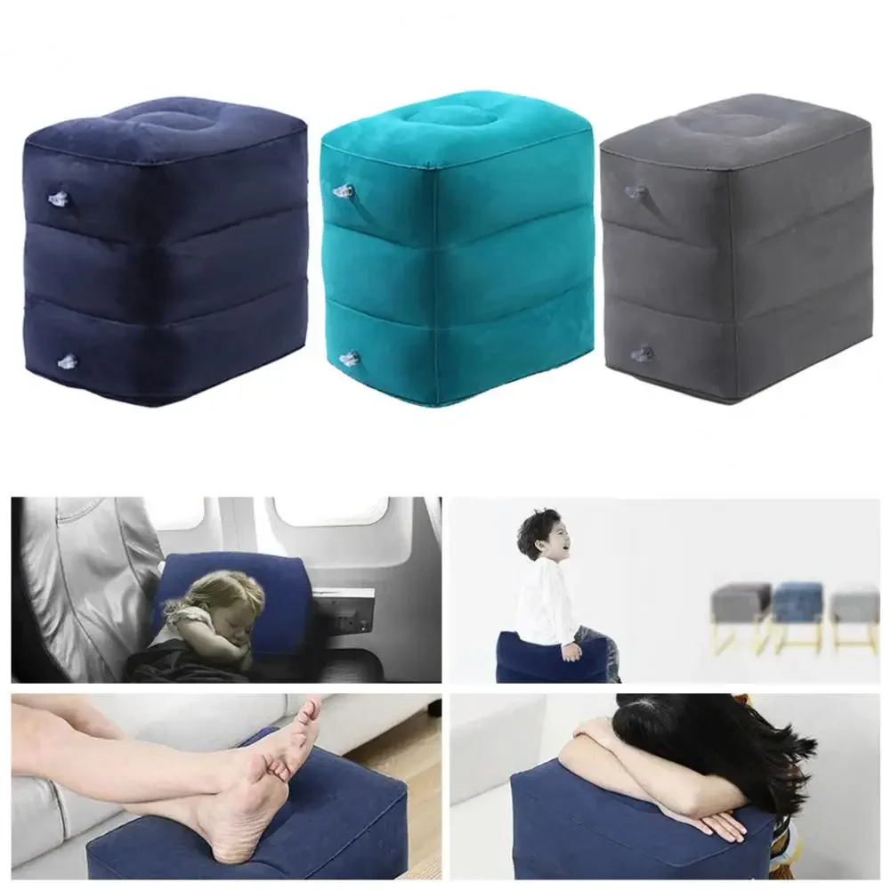 

Three Layer Mat Inflatable Mattress Air Foot Rest Pillow Long Distance Car Plane High Speed Rail Teavel For Kids Sleep Bed