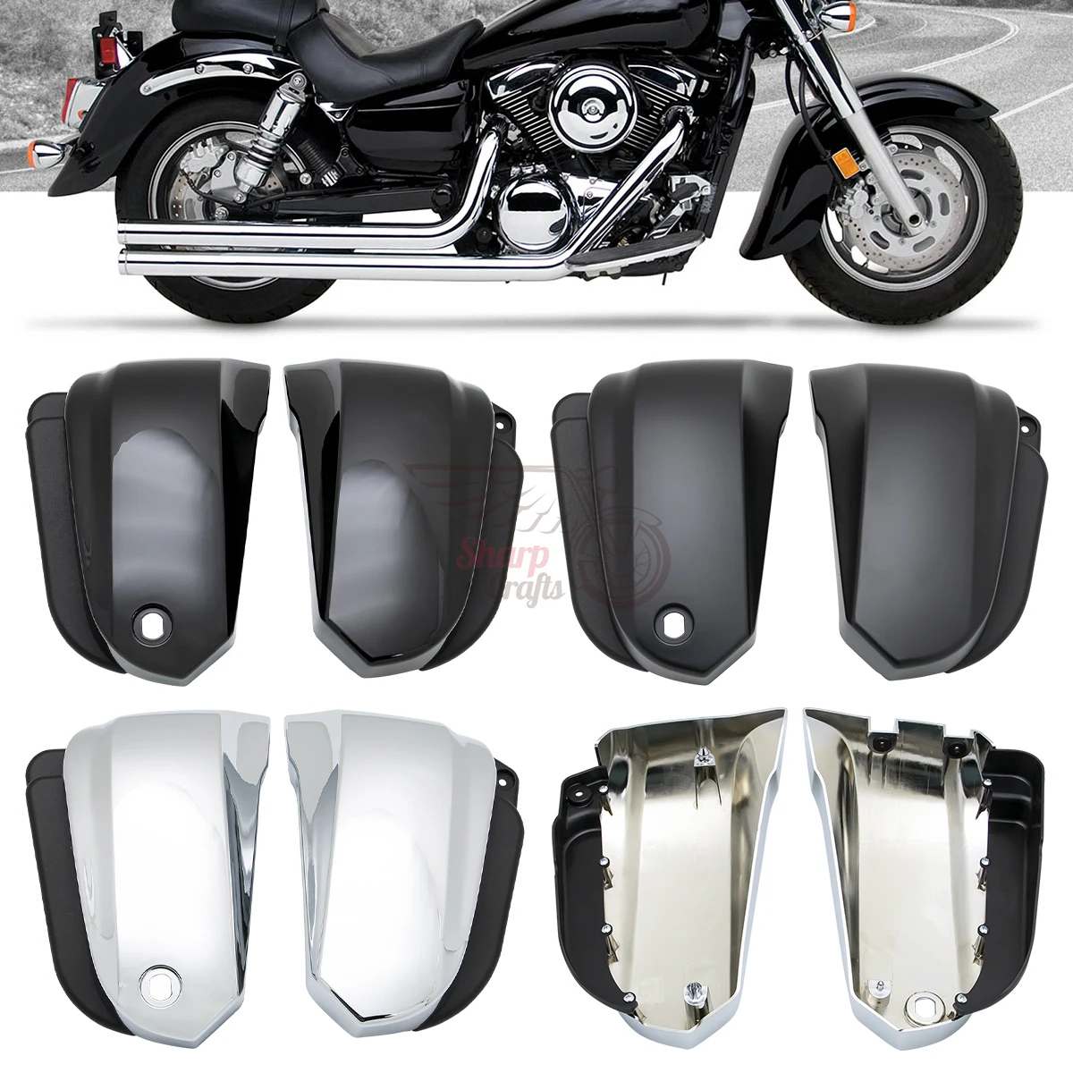 Motorcycle Battery Side Fairing Cover ABS Guard Protector Covers For Kawasaki Vulcan VN1600 VN 1600 Classic 2003-2008 2004 2005
