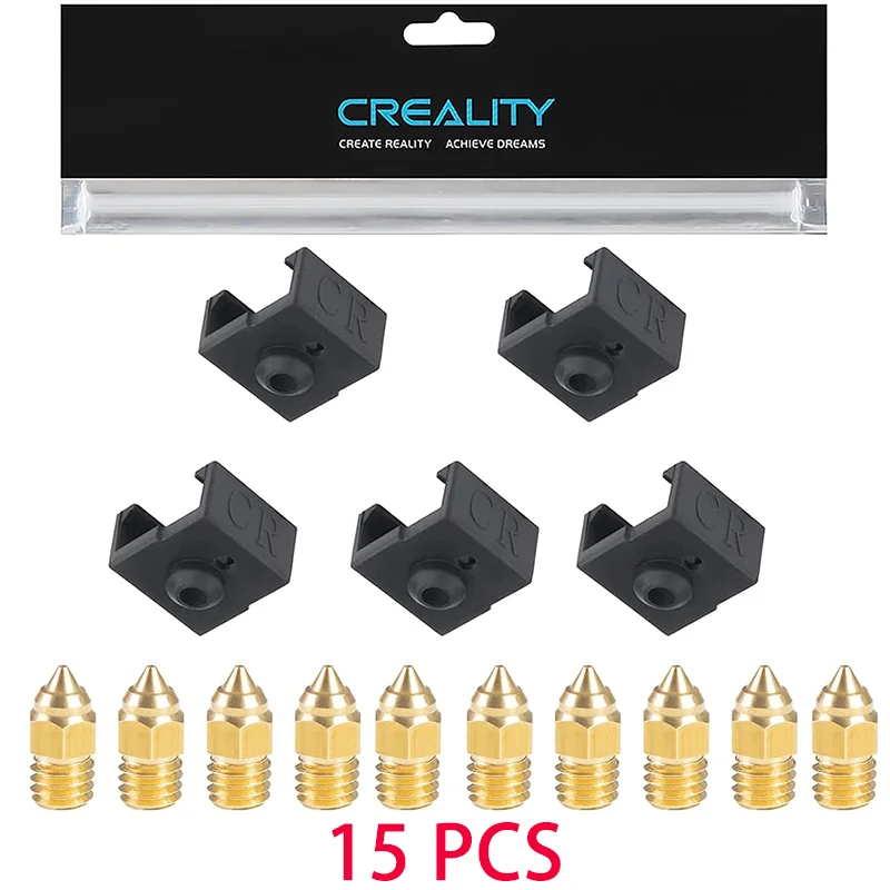 

Creality Original Ender 3 V2 Neo 5pcs Silicone Sock and 10pcs Nozzle，for Ender3 Neo/V2 Neo/Ender3 Max Neo/CR-6 SE/CR10 Smart