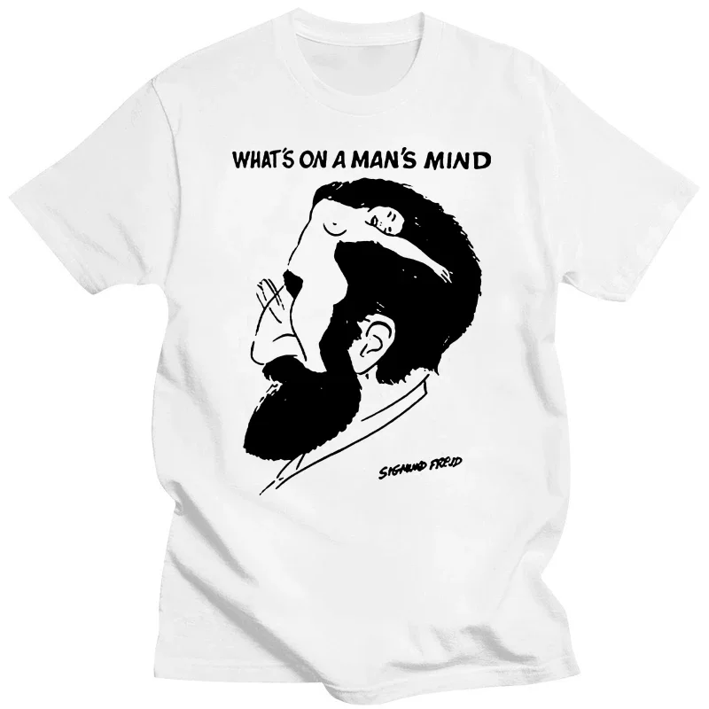 Sigmund Freud T Shirt Whats On A Man Mind Tee Shirt New 2024 Fashion Mens T-shirts